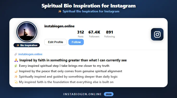 Spiritual Bio Inspiration for Instagram